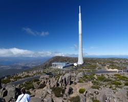 Transmission tower atop Mt Wellington